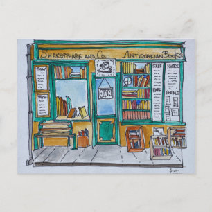 Shakespeare & Co. Buchhandlung Seine, Paris Postkarte