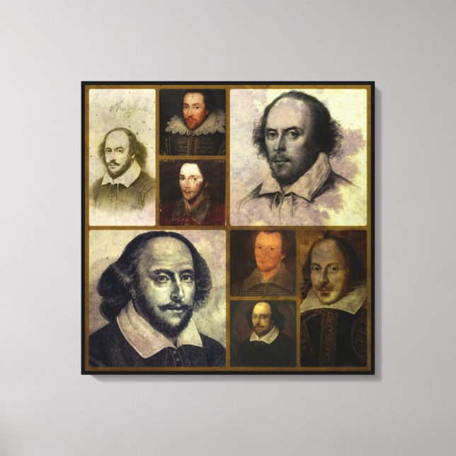 Shakespeare Collage Wrapped Canvas Print Leinwanddruck (Vorderseite)