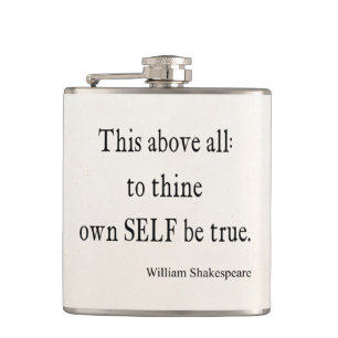 Shakespeare, den Zitat zu Thine Selbst besitzen, Flachmann