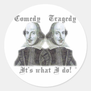 Shakespeare - es ist, was ich tue! runder aufkleber