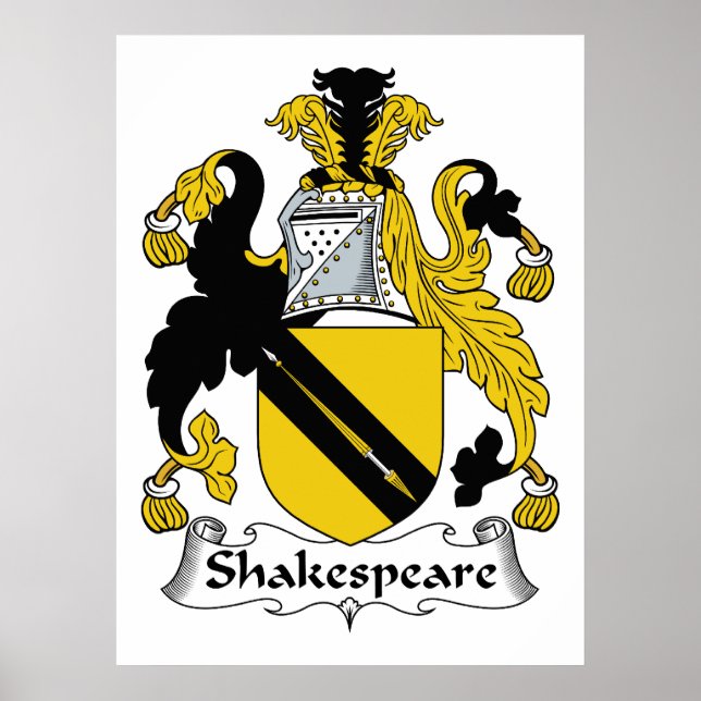 Shakespeare Familienwappen Poster (Vorne)