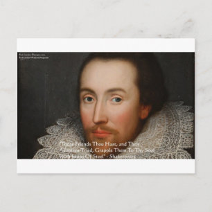 Shakespeare "Freunde" Weisheit Zitate Geschenke &  Postkarte