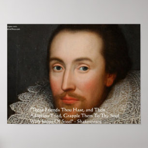 Shakespeare "Friends" Weisheits-Zitate Poster