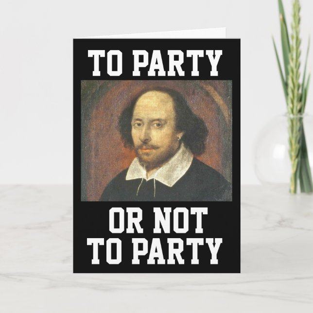 SHAKESPEARE FUNNY GEBURTSTAGSKARTEN CARD DANKESKARTE (Vorderseite)