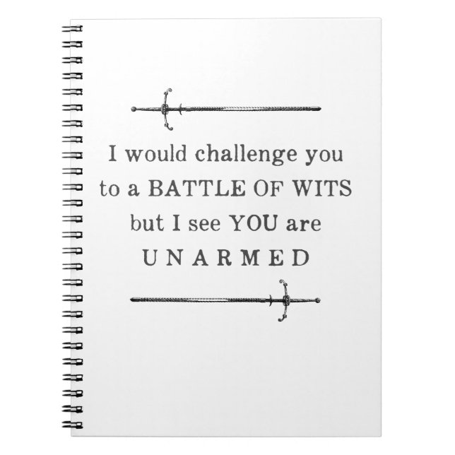 Shakespeare Funny Quote Joke Notizblock (Vorderseite)