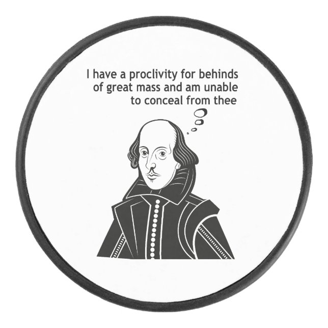 Shakespeare Funny Zitat Eishockey Puck (Vorderseite)