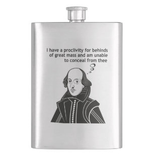 Shakespeare Funny Zitat Flachmann