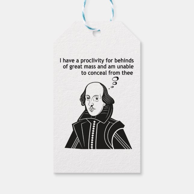 Shakespeare Funny Zitat Geschenkanhänger (Rückseite)