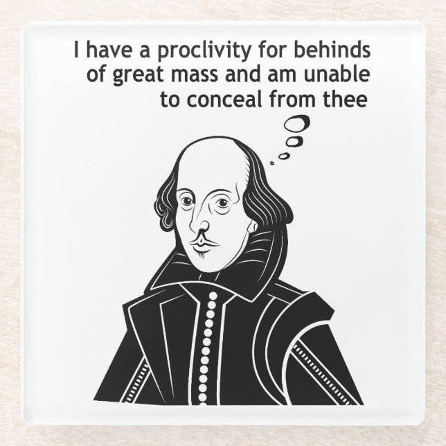 Shakespeare Funny Zitat Glasuntersetzer (Vorderseite)