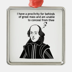 Shakespeare Funny Zitat Ornament Aus Metall