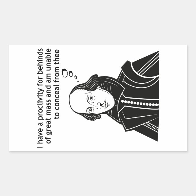 Shakespeare Funny Zitat Rechteckiger Aufkleber (Vorderseite)