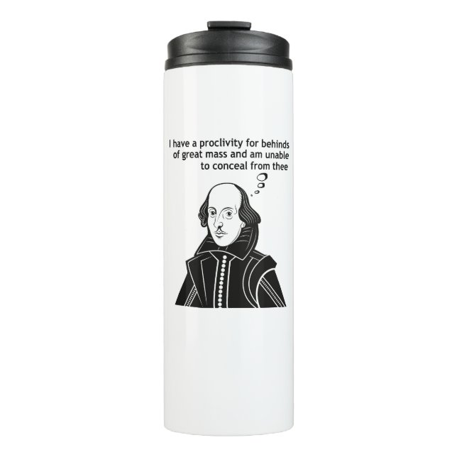 Shakespeare Funny Zitat Thermosbecher (Vorderseite)