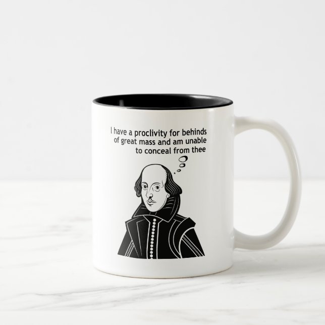 Shakespeare Funny Zitat Zweifarbige Tasse (Rechts)