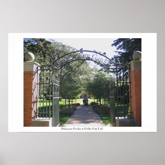 Shakespeare Garden in Golden Gate Park Poster (Vorne)