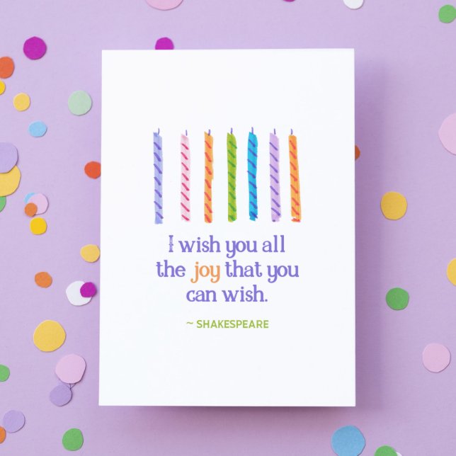 Shakespeare Geburtstag Minimalistisch Retro Beste  Karte (Von Creator hochgeladen)