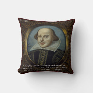 Shakespeare & Gefühle Zitat Cotton Throw Kissen