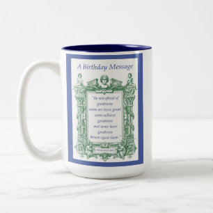 Shakespeare Great Birthday Verzierte französische Zweifarbige Tasse