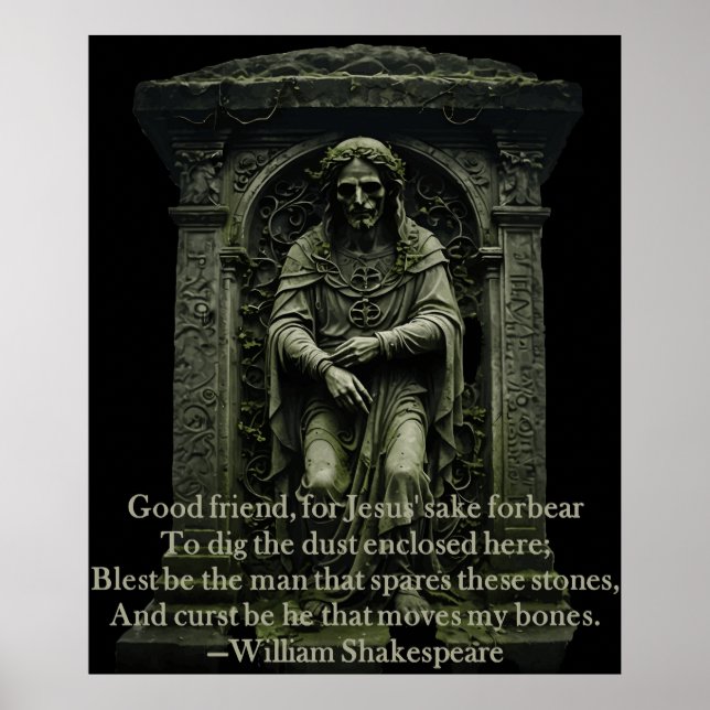 Shakespeare Halloween Quotes Geschenke und T-Shirt Poster (Vorne)
