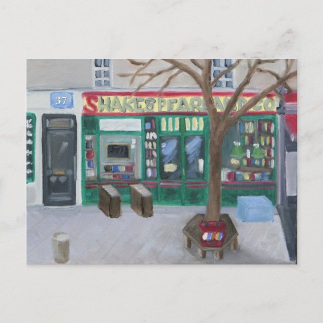 "SHAKESPEARE IN PARIS" POSTKARTE (Vorderseite)