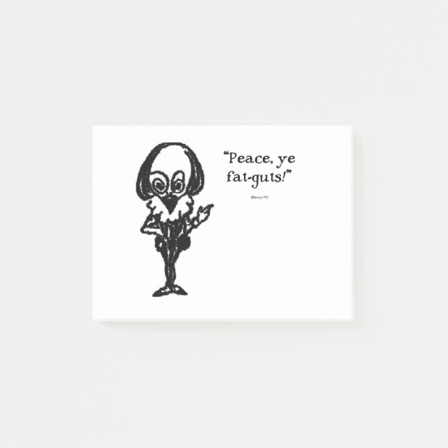 Shakespeare Insults Henry IV Post-it Klebezettel (Vorderseite)