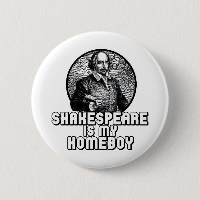 Shakespeare ist mein Hausbock Button (Vorderseite)