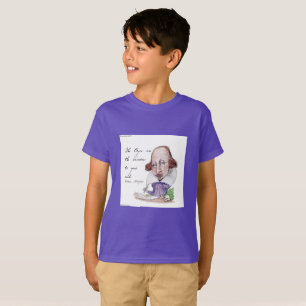 Shakespeare-Karrikatur & Zitat aus Der Sturm Junge T-Shirt