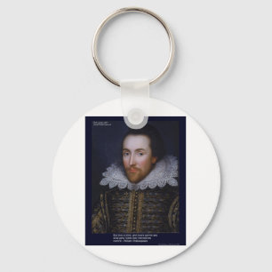 Shakespeare Liebe/Blindes Zitat auf Geschenkkarten Schlüsselanhänger