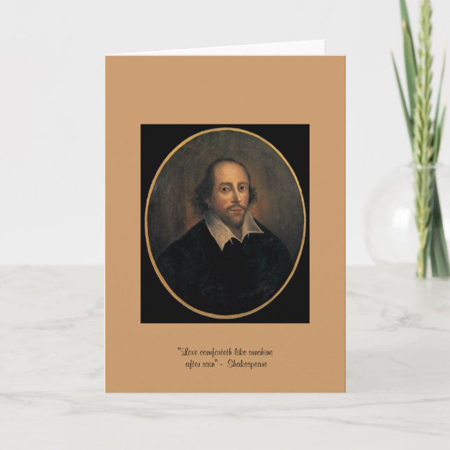Shakespeare "Liebe Komforteth" Grußkarte Karte (Vorderseite)