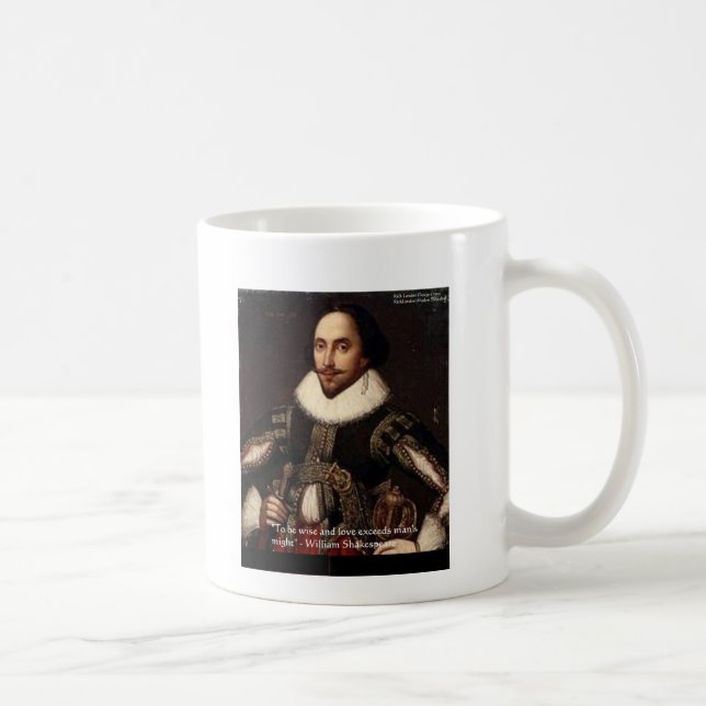 Shakespeare "Liebe/Might" Preisgeschenke & Karten  Kaffeetasse (Rechts)