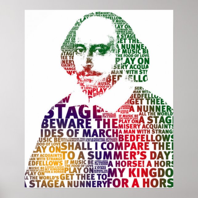 Shakespeare lila Gradiententext Poster (Vorne)