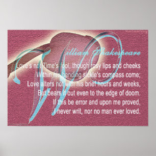 Shakespeare love Sonnet 116 poster de citation poè