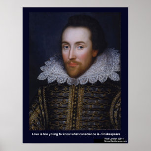 Shakespeare Love Too Young Love Citation Affiches