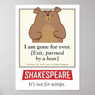 Shakespeare. Nicht für Wimps. ein Plakat