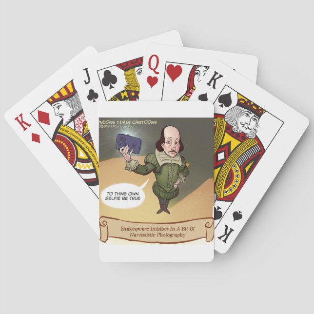 Shakespeare nimmt Selfie Funny Spielkarten (Rückseite)