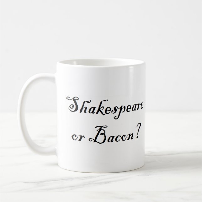 Shakespeare oder Speck Kaffeetasse (Links)
