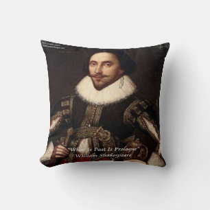 Shakespeare & "Past Prolog" Zitat-Kissen Kissen