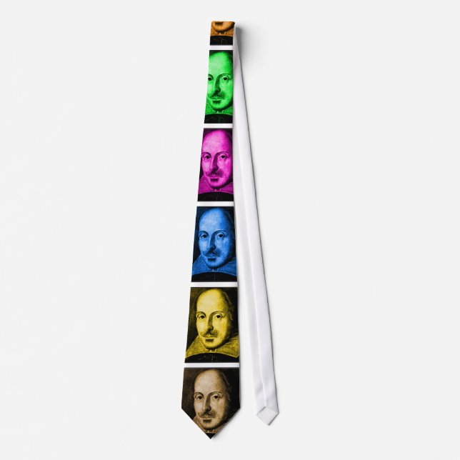 Shakespeare-Pop-Kunst Krawatte (Vorderseite)