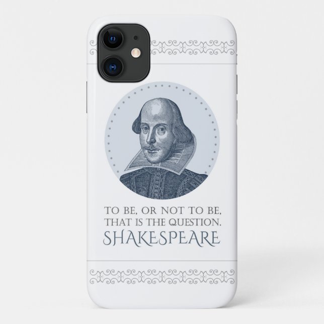 Shakespeare Portrait mit zu sein oder nicht zu zit Case-Mate iPhone Hülle (Rückseite)