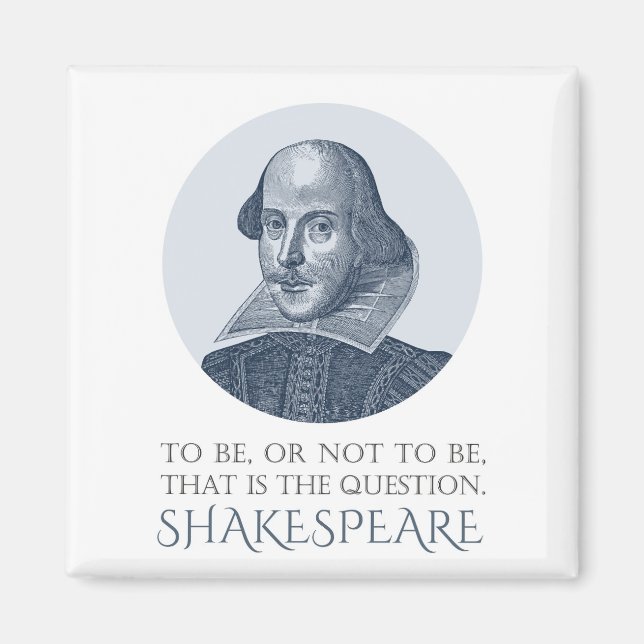 Shakespeare Portrait mit zu sein oder nicht zu zit Magnet (Vorne)