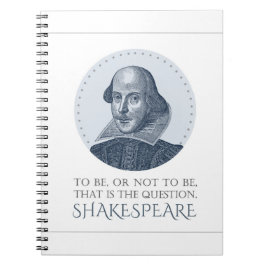 Shakespeare Portrait mit zu sein oder nicht zu zit Notizblock