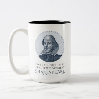 Shakespeare Portrait mit zu sein oder nicht zu zit Zweifarbige Tasse