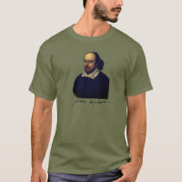 Shakespeare-Portrait und -Unterschrift