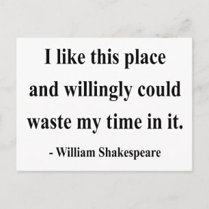 Shakespeare Quote 6a Postkarte