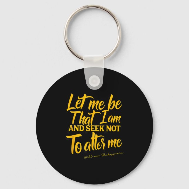 Shakespeare Quote Much Ado About Nothing Gift Play Schlüsselanhänger (Vorderseite)