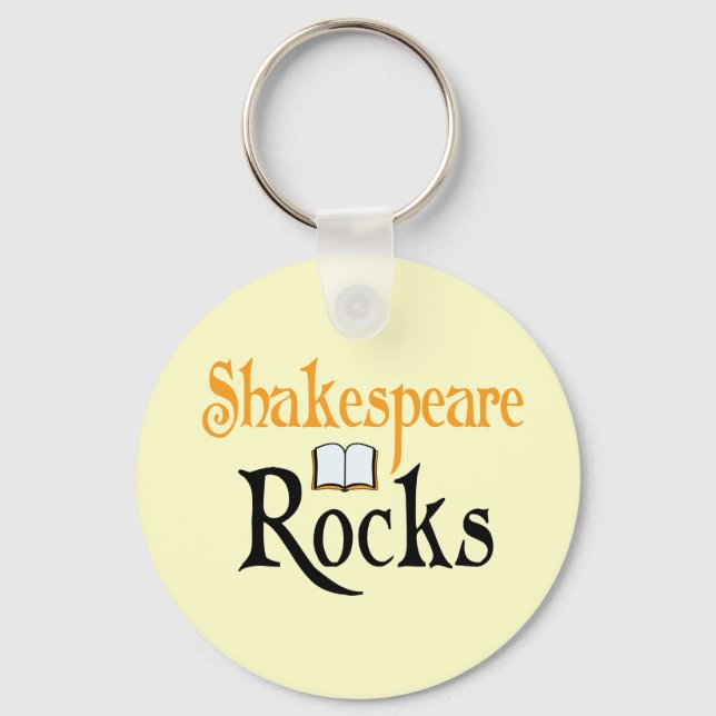 Shakespeare Rocks Keychain Gift Schlüsselanhänger (Vorderseite)