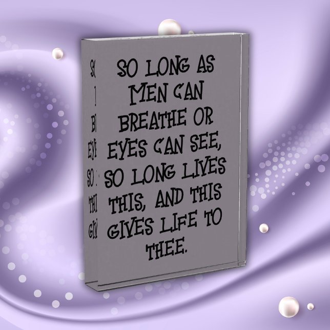 Shakespeare - So lange Männer...... | Fotoblock (Von Creator hochgeladen)