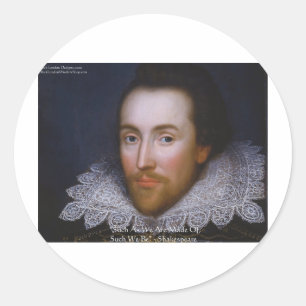 Shakespeare "So sind wir" Weisheitszitate Geschenk Runder Aufkleber