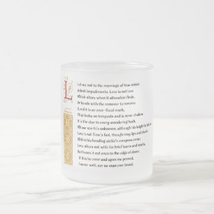 Shakespeare-Sonett 116 (CXVI) auf Pergament Mattglastasse