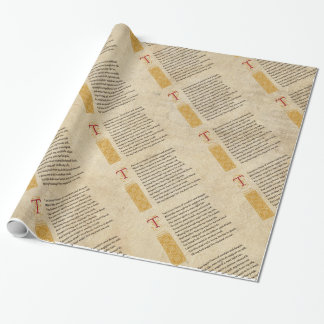 Shakespeare-Sonett 144 (CXLIV) auf Pergament Geschenkpapier
