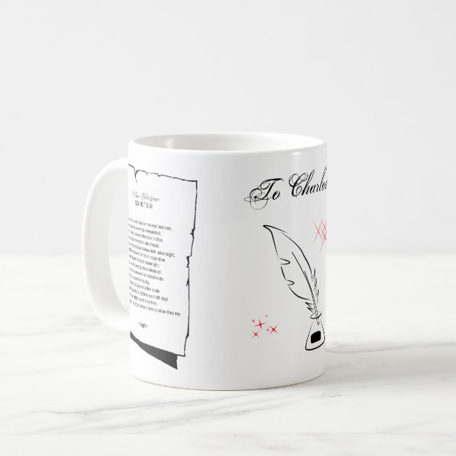 Shakespeare Sonnet 43 Kaffeetasse (Vorderseite Links)